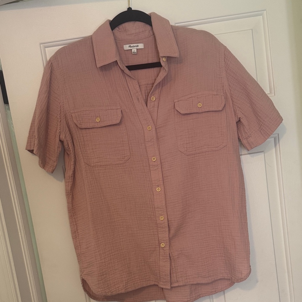 Size medium boxy Madewell Mauve Button Down Shirt